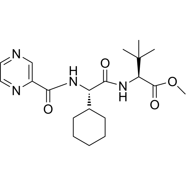 (2S)-Methyl 2-(2-cyclohexyl-2-(pyrazine-2-carboxamido)acetamido)-3,3-dimethylbutanoate 402958-95-6